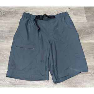 Columbia Cargo Shorts Men's Medium Gray Belted No Liner Hiking Packable